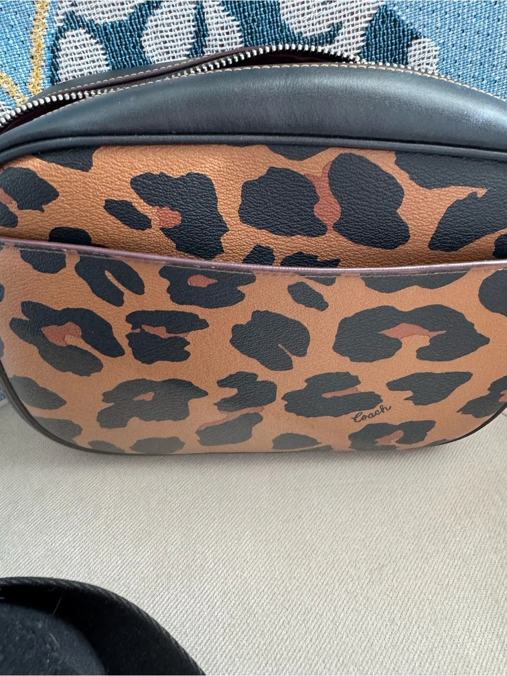 Coach Jamie Camera Bag - Leopard Print Crossbody Bag - Brown/Black